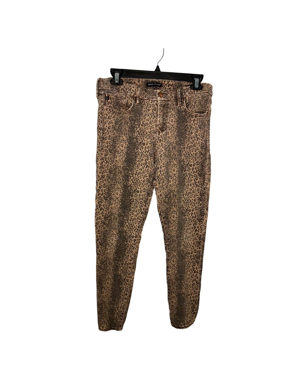Dear John Giselle High Waisted Skinny Leopard Print Jeans Size 29 Stretch